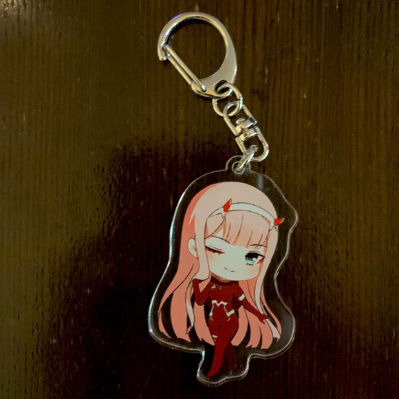 Zero Two  Anime:Darling in the FRANXX keychain - Picture 1 of 2